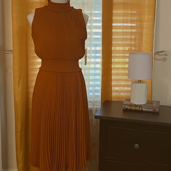 New !!! Gorgeous Nanette Lepore Midi Pleated Dress Size 4 - Picture 1 of 13